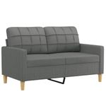 Casa si Gradina - Mobilier - Seturi de mobilier - Seturi living - Set de canapele cu perne, 2 piese, gri inchis, textil - Infinity.ro