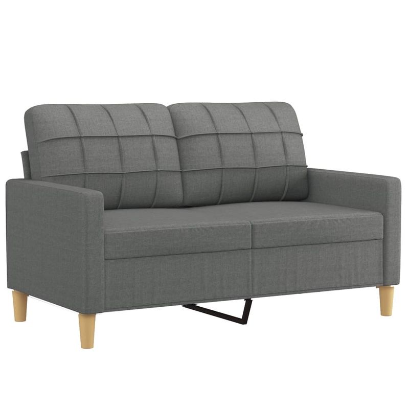 Casa si Gradina - Mobilier - Seturi de mobilier - Seturi living - Set de canapele cu perne, 2 piese, gri inchis, textil - Infinity.ro