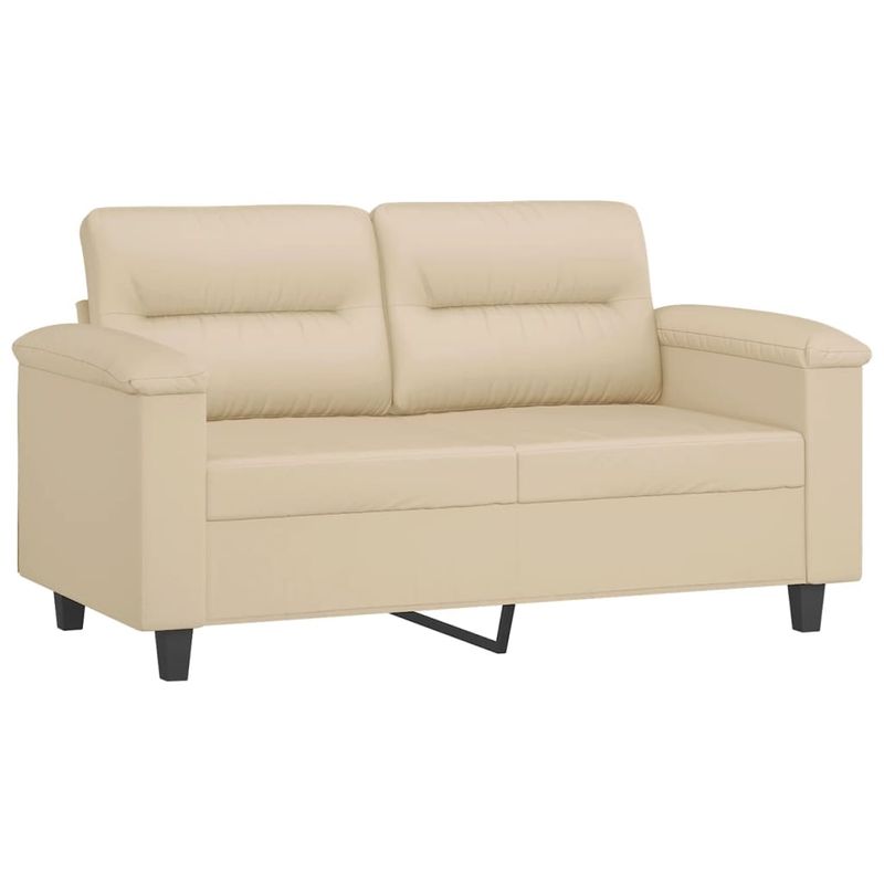 Casa si Gradina - Mobilier - Seturi de mobilier - Seturi living - Set de canapele cu perne, 3 piese, crem, microfibra - Infinity.ro