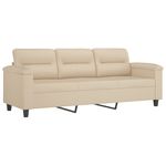 Casa si Gradina - Mobilier - Seturi de mobilier - Seturi living - Set de canapele cu perne, 3 piese, crem, microfibra - Infinity.ro