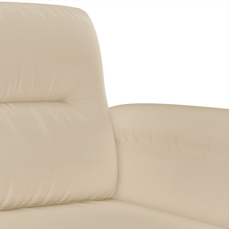 Casa si Gradina - Mobilier - Seturi de mobilier - Seturi living - Set de canapele cu perne, 3 piese, crem, microfibra - Infinity.ro