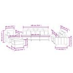 Casa si Gradina - Mobilier - Seturi de mobilier - Seturi living - Set de canapele cu perne, 4 piese, gri deschis, material textil - Infinity.ro