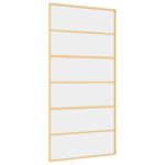 Casa si Gradina - Constructii - Usi interior, exterior si garaj - Usi garaj - Usa glisanta, auriu, 102,5x205 cm, sticla ESG mata si aluminiu - Infinity.ro