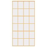 Casa si Gradina - Constructii - Usi interior, exterior si garaj - Usi garaj - Usa glisanta, auriu, 102,5x205 cm, sticla ESG mata si aluminiu - Infinity.ro