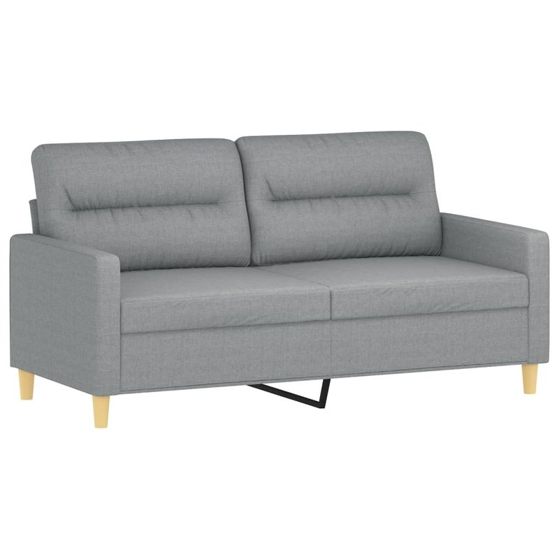 Casa si Gradina - Mobilier - Seturi de mobilier - Seturi living - Set de canapele cu perne, 3 piese, gri deschis, textil - Infinity.ro