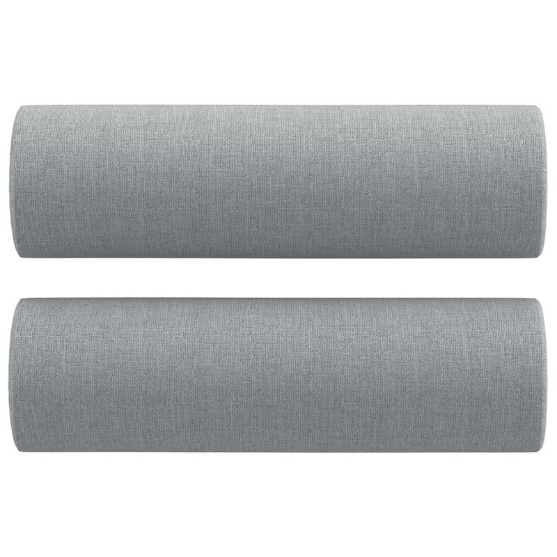 Casa si Gradina - Mobilier - Seturi de mobilier - Seturi living - Set de canapele cu perne, 3 piese, gri deschis, textil - Infinity.ro