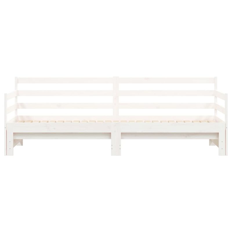 Casa si Gradina - Mobilier - Paturi si accesorii - Paturi - Pat de zi cu extensie, alb, 90x190 cm, lemn masiv de pin - Infinity.ro