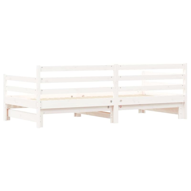 Casa si Gradina - Mobilier - Paturi si accesorii - Paturi - Pat de zi cu extensie, alb, 90x190 cm, lemn masiv de pin - Infinity.ro