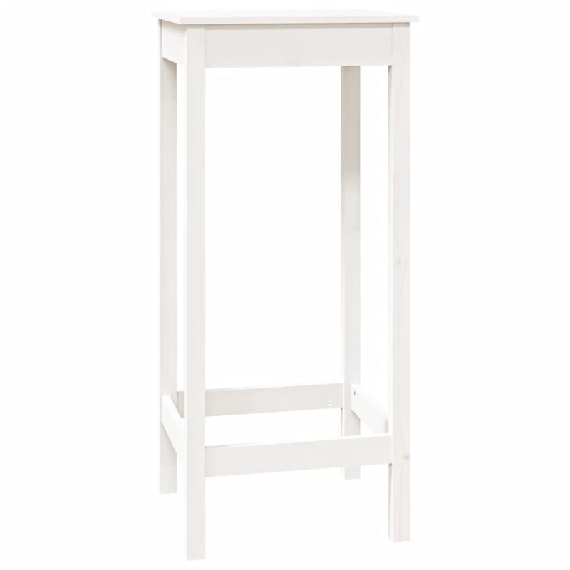 Casa si Gradina - Mobilier - Mese si birouri - Mese bucatarie si dining - Masa de bar, alb, 50x50x110 cm, lemn masiv de pin - Infinity.ro
