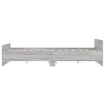Casa si Gradina - Mobilier - Paturi si accesorii - Paturi - Cadru de pat cu tablie la cap/picioare, gri sonoma, 120x190 cm - Infinity.ro