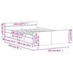 Casa si Gradina - Mobilier - Paturi si accesorii - Paturi - Cadru de pat cu tablie la cap/picioare, gri sonoma, 120x190 cm - Infinity.ro