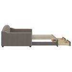 Casa si Gradina - Mobilier - Paturi si accesorii - Paturi - Pat de zi cu extensie si sertare, gri taupe, 100x200 cm, textil - Infinity.ro