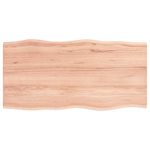 Casa si Gradina - Constructii - Lemn constructii - Placi lemn - Blat masa, 100x50x2 cm, maro, lemn stejar tratat contur organic - Infinity.ro