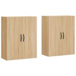 Casa si Gradina - Mobilier - Comode si corpuri - Comode - Dulapuri montate pe perete 2 buc stejar Sonoma, lemn prelucrat - Infinity.ro