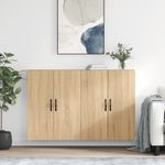 Casa si Gradina - Mobilier - Comode si corpuri - Comode - Dulapuri montate pe perete 2 buc stejar Sonoma, lemn prelucrat - Infinity.ro
