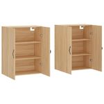Casa si Gradina - Mobilier - Comode si corpuri - Comode - Dulapuri montate pe perete 2 buc stejar Sonoma, lemn prelucrat - Infinity.ro