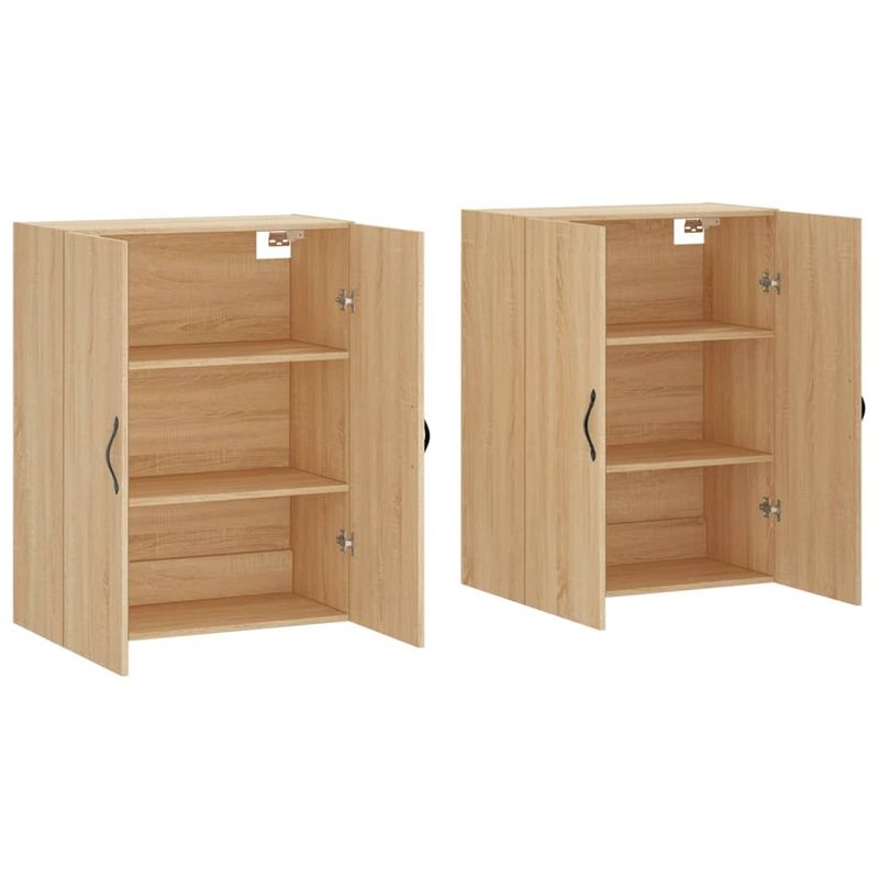 Casa si Gradina - Mobilier - Comode si corpuri - Comode - Dulapuri montate pe perete 2 buc stejar Sonoma, lemn prelucrat - Infinity.ro