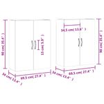 Casa si Gradina - Mobilier - Comode si corpuri - Comode - Dulapuri montate pe perete 2 buc stejar Sonoma, lemn prelucrat - Infinity.ro