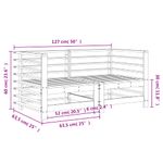 Casa si Gradina - Gradina si terasa - Mobilier exterior - Canapele si fotolii gradina - Canapea de colt de gradina, 2 buc., lemn masiv de pin - Infinity.ro