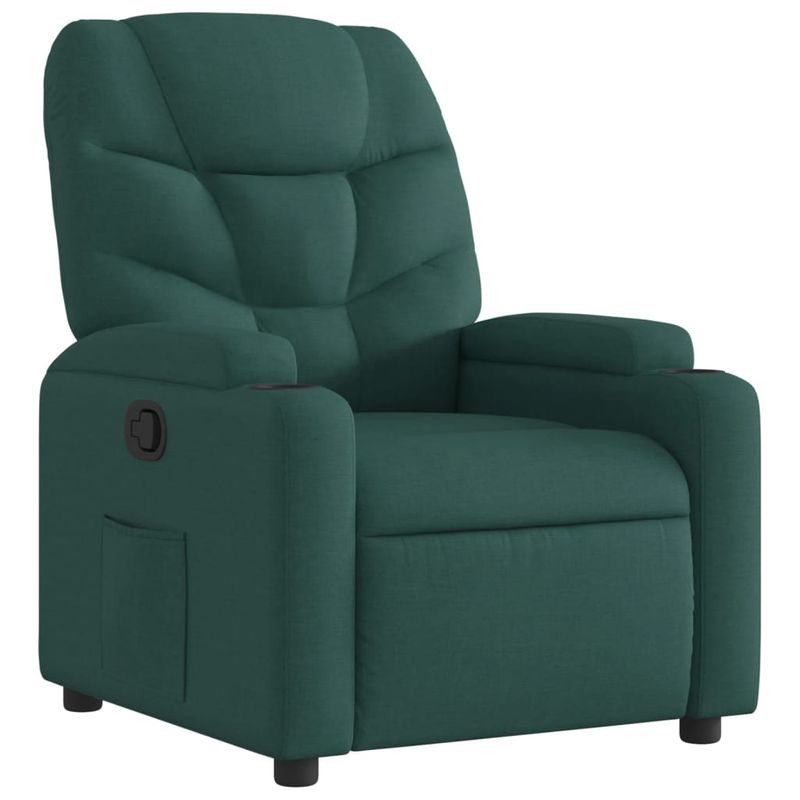 Casa si Gradina - Mobilier - Scaune si fotolii - Fotolii - Fotoliu rabatabil, verde inchis, material textil - Infinity.ro