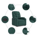 Casa si Gradina - Mobilier - Scaune si fotolii - Fotolii - Fotoliu rabatabil, verde inchis, material textil - Infinity.ro