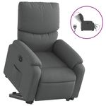Casa si Gradina - Mobilier - Scaune si fotolii - Fotolii - Fotoliu electric rabatabil cu ridicare, gri inchis, textil - Infinity.ro