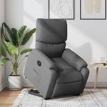 Casa si Gradina - Mobilier - Scaune si fotolii - Fotolii - Fotoliu electric rabatabil cu ridicare, gri inchis, textil - Infinity.ro