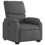 Casa si Gradina - Mobilier - Scaune si fotolii - Fotolii - Fotoliu electric rabatabil cu ridicare, gri inchis, textil - Infinity.ro