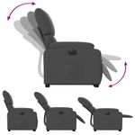 Casa si Gradina - Mobilier - Scaune si fotolii - Fotolii - Fotoliu electric rabatabil cu ridicare, gri inchis, textil - Infinity.ro