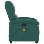 Ingrijire personala si Cosmetice - Sanatate si wellness - Articole wellness - Fotolii de masaj - Fotoliu electric de masaj rabatabil, verde inchis, textil - Infinity.ro