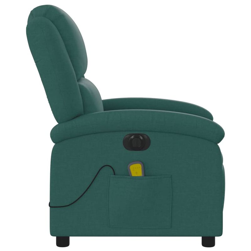 Ingrijire personala si Cosmetice - Sanatate si wellness - Articole wellness - Fotolii de masaj - Fotoliu electric de masaj rabatabil, verde inchis, textil - Infinity.ro