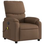 Ingrijire personala si Cosmetice - Sanatate si wellness - Articole wellness - Fotolii de masaj - Fotoliu electric de masaj rabatabil, maro, textil - Infinity.ro