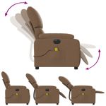 Ingrijire personala si Cosmetice - Sanatate si wellness - Articole wellness - Fotolii de masaj - Fotoliu electric de masaj rabatabil, maro, textil - Infinity.ro
