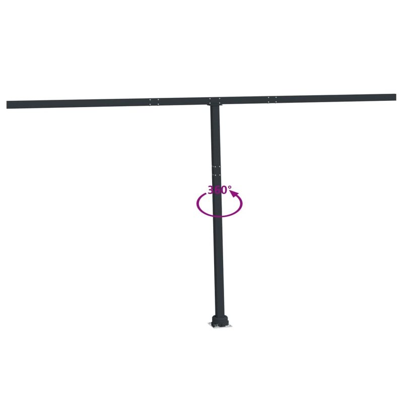 Casa si Gradina - Gradina si terasa - Umbrele si pavilioane - Umbrele - Set stalp pentru copertina, antracit, 450x245 cm, fier - Infinity.ro