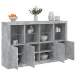 Casa si Gradina - Mobilier - Comode si corpuri - Comode - Servanta cu lumini LED, 3 buc., gri beton, lemn prelucrat - Infinity.ro