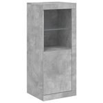 Casa si Gradina - Mobilier - Comode si corpuri - Comode - Servanta cu lumini LED, 3 buc., gri beton, lemn prelucrat - Infinity.ro
