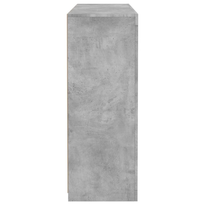 Casa si Gradina - Mobilier - Comode si corpuri - Comode - Servanta cu lumini LED, 3 buc., gri beton, lemn prelucrat - Infinity.ro