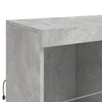 Casa si Gradina - Mobilier - Comode si corpuri - Comode - Servanta cu lumini LED, 3 buc., gri beton, lemn prelucrat - Infinity.ro