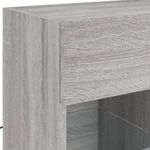 Casa si Gradina - Mobilier - Comode si corpuri - Comode - Comoda TV de perete cu lumini LED, gri sonoma, 58,5x30x60,5 cm - Infinity.ro