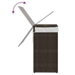 Casa si Gradina - Sanitare - Suporturi si accesorii baie - Accesorii baie - Cos de rufe cu capac, maro inchis, 46x33x60 cm, poliratan - Infinity.ro