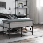 Casa si Gradina - Mobilier - Organizare si depozitare - Bancute - Banca de pantofi, gri sonoma, 82x42x45 cm, lemn prelucrat - Infinity.ro