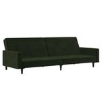 Casa si Gradina - Mobilier - Canapele si coltare - Canapele - Canapea extensibila cu 2 locuri, verde inchis, catifea - Infinity.ro
