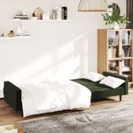 Casa si Gradina - Mobilier - Canapele si coltare - Canapele - Canapea extensibila cu 2 locuri, verde inchis, catifea - Infinity.ro