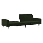 Casa si Gradina - Mobilier - Canapele si coltare - Canapele - Canapea extensibila cu 2 locuri, verde inchis, catifea - Infinity.ro