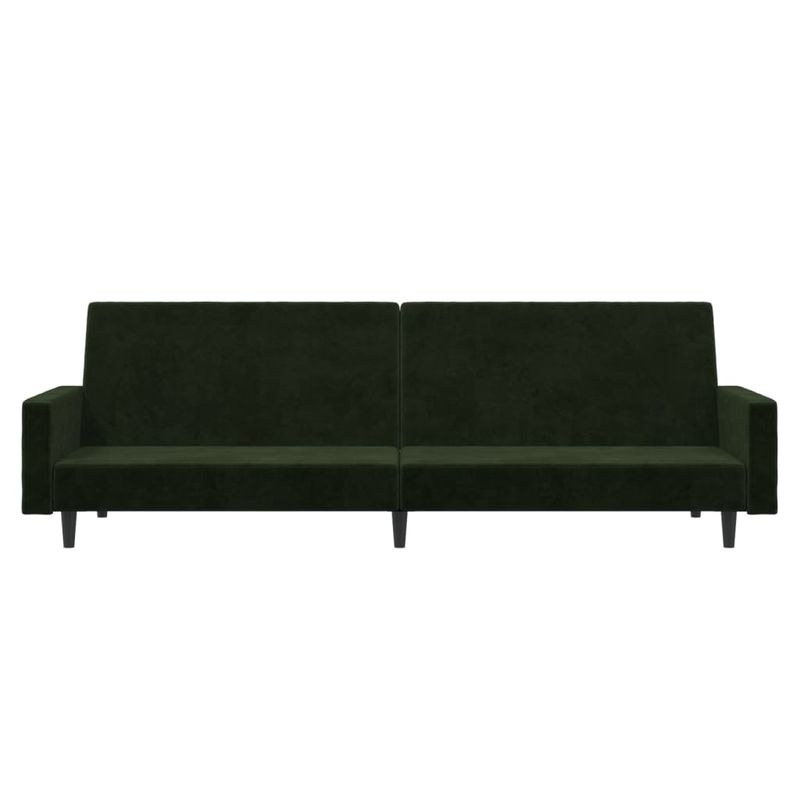 Casa si Gradina - Mobilier - Canapele si coltare - Canapele - Canapea extensibila cu 2 locuri, verde inchis, catifea - Infinity.ro