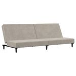 Casa si Gradina - Mobilier - Canapele si coltare - Canapele - Canapea extensibila cu 2 locuri, gri deschis, catifea - Infinity.ro