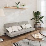 Casa si Gradina - Mobilier - Canapele si coltare - Canapele - Canapea extensibila cu 2 locuri, gri deschis, catifea - Infinity.ro