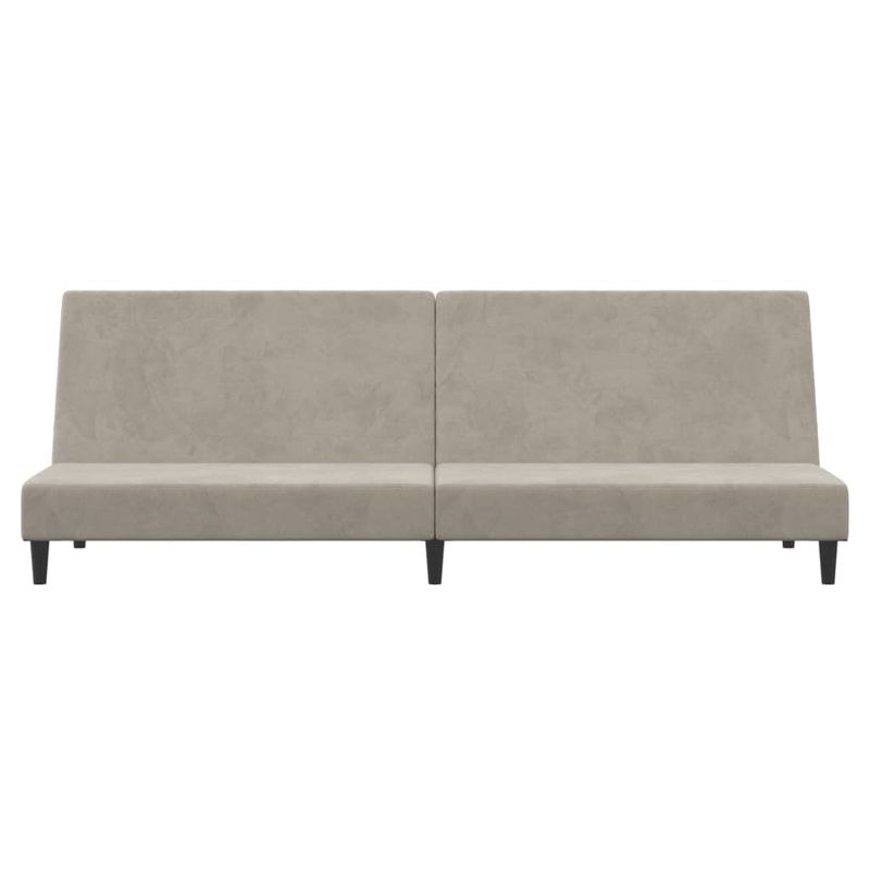 Casa si Gradina - Mobilier - Canapele si coltare - Canapele - Canapea extensibila cu 2 locuri, gri deschis, catifea - Infinity.ro