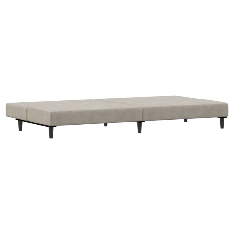Casa si Gradina - Mobilier - Canapele si coltare - Canapele - Canapea extensibila cu 2 locuri, gri deschis, catifea - Infinity.ro