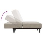 Casa si Gradina - Mobilier - Canapele si coltare - Canapele - Canapea extensibila cu 2 locuri, gri deschis, catifea - Infinity.ro